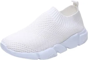 SBGMoSJ Women's Sneakers Size 9 Slip On Non Slip Nurse Shoes for Women Womens Slip On Shoes Wide White High Top Sneakers for Women Slip On Sneakers Woman
