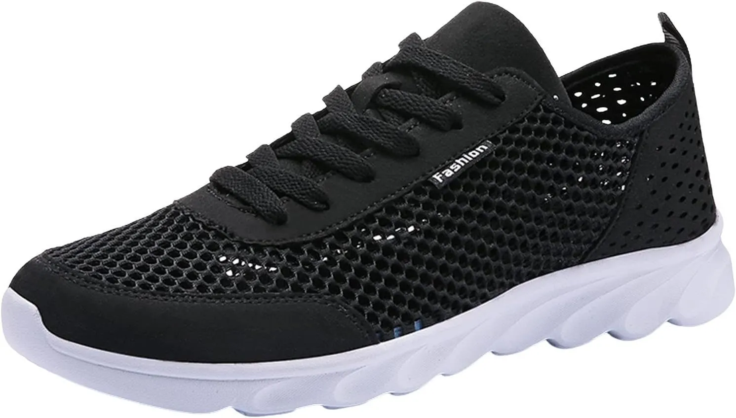 Sneakers Business Breathable Men Sports Shoes Simple Solid Color Fashion Summer New Pattern Mesh Hollow Breathable and