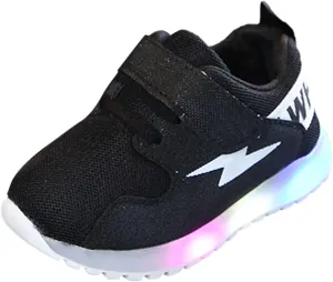 Sneakers for Girls Boys LED Light Up Shiny Running Sneakers Breathable Mesh Lightweight Comfortable Sole Walking Shoes