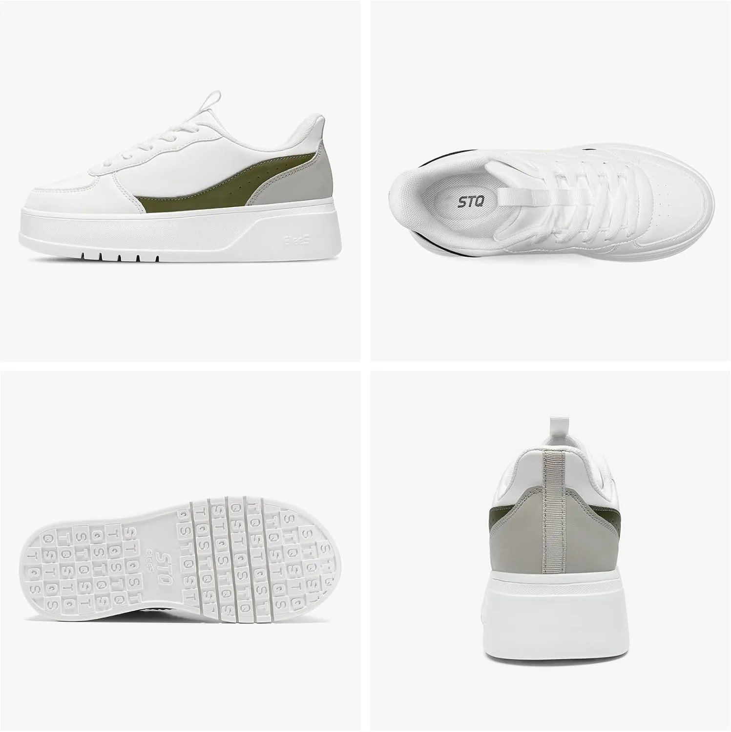 STQ Slip on Platform Sneakers Vintage Classic Tennis Shoes Lightweight Walking Sneakers