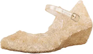Toddler Girl Shoes, Kids Princess Costumes Jelly Flats Shoes, Little Girls Cosplay Birthday Party Dress Up Sandals