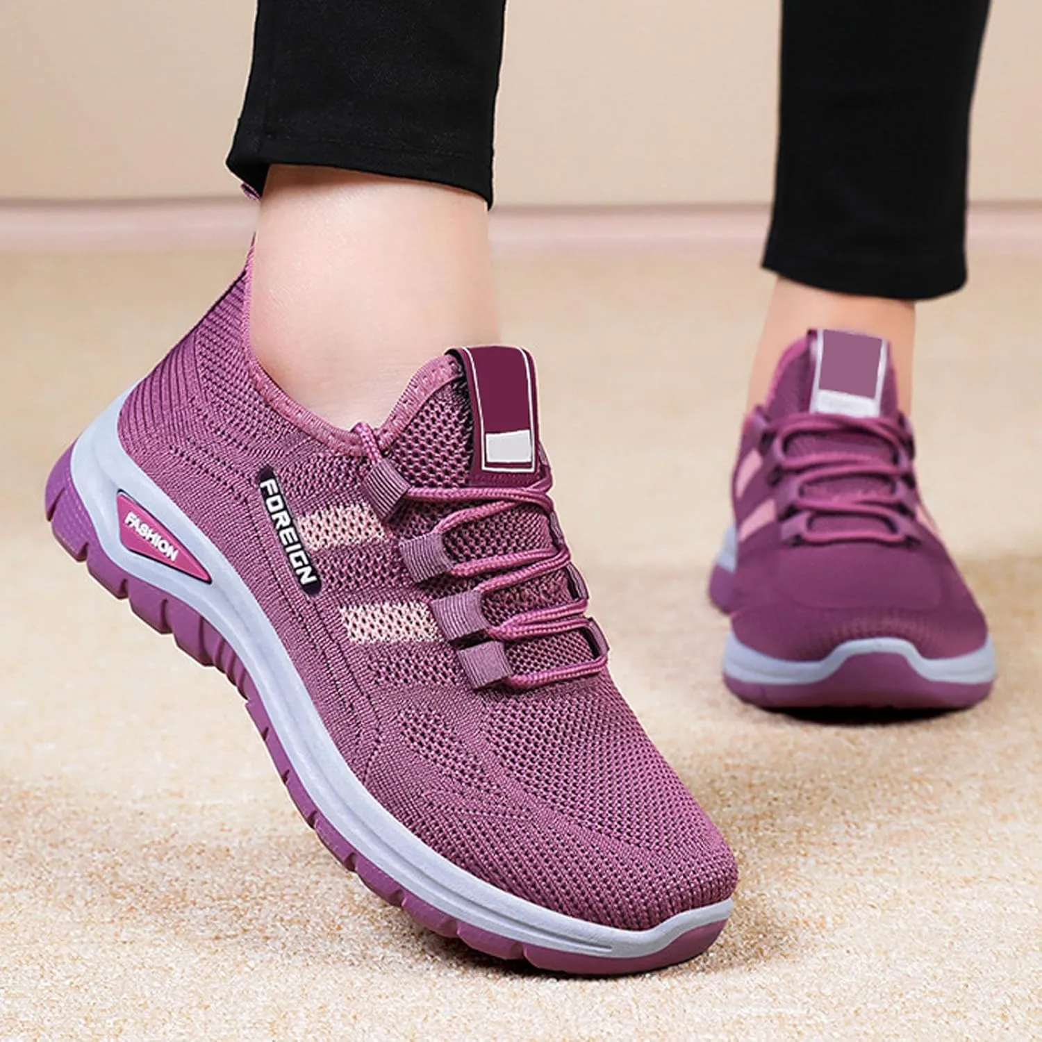 Trainers Women's Lightweight and Comfortable Ergonomic Shoe Running Shoes Non Slip Orthopaedic Exercise Shoes Women