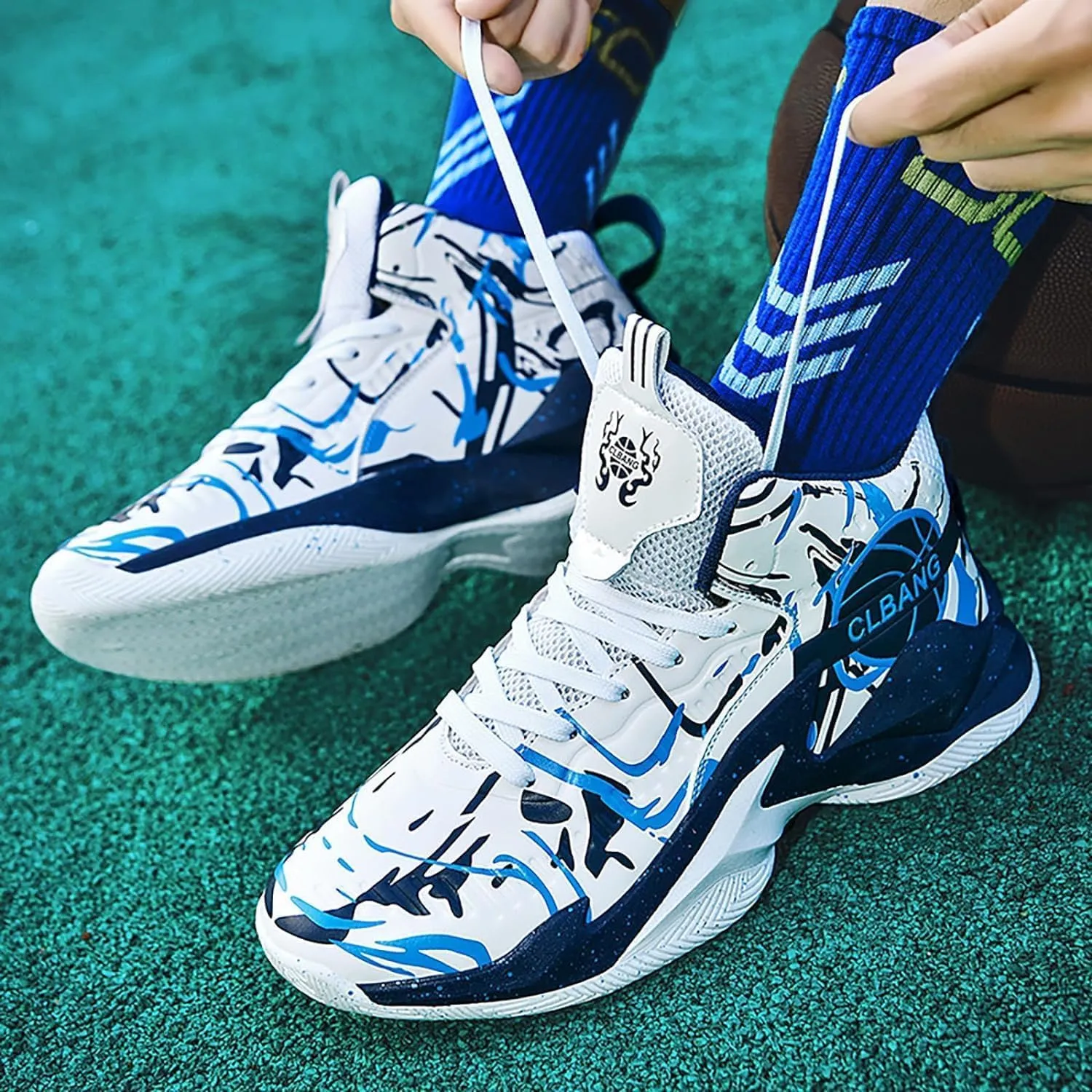 Unisex Basketball Shoes Breathable Non Slip Running Athletic Cushion Sports Fashion Sneakers Arch Support Sport Shoes