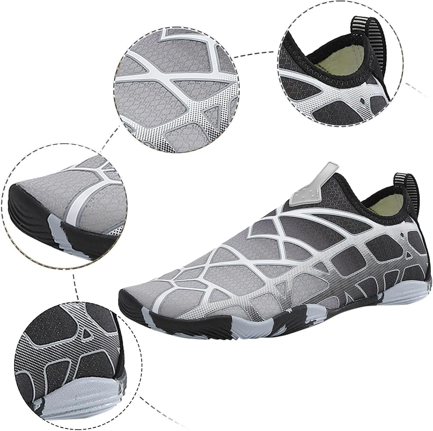 Water Shoes for Women Men Quick-Dry,Aqua Socks Swim Beach Barefoot Yoga Exercise Wear Couple Walking Outdoor Sports Non Slip Pool Beach Wading Shoes Sumemr Lightweight Breathable Hiking Shoe