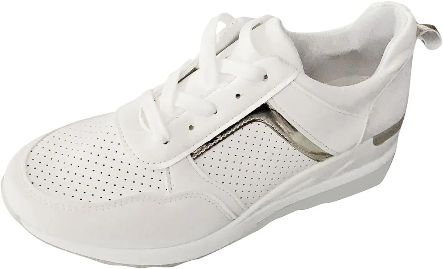 Wedges Sneakers for Women Pull On Sneakers Womens with Good Arch Support Black Shoes Women Dressy Closed Toe Black High Top Sneakers for Women Black Non Slip Tennis Shoes for Women