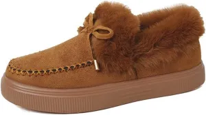 Winter Boots For Women 2024 Snow Boots Warm Ankle Booties Comfortable Slip On Outdoor Fur Lined Walking Loafers Shoes
