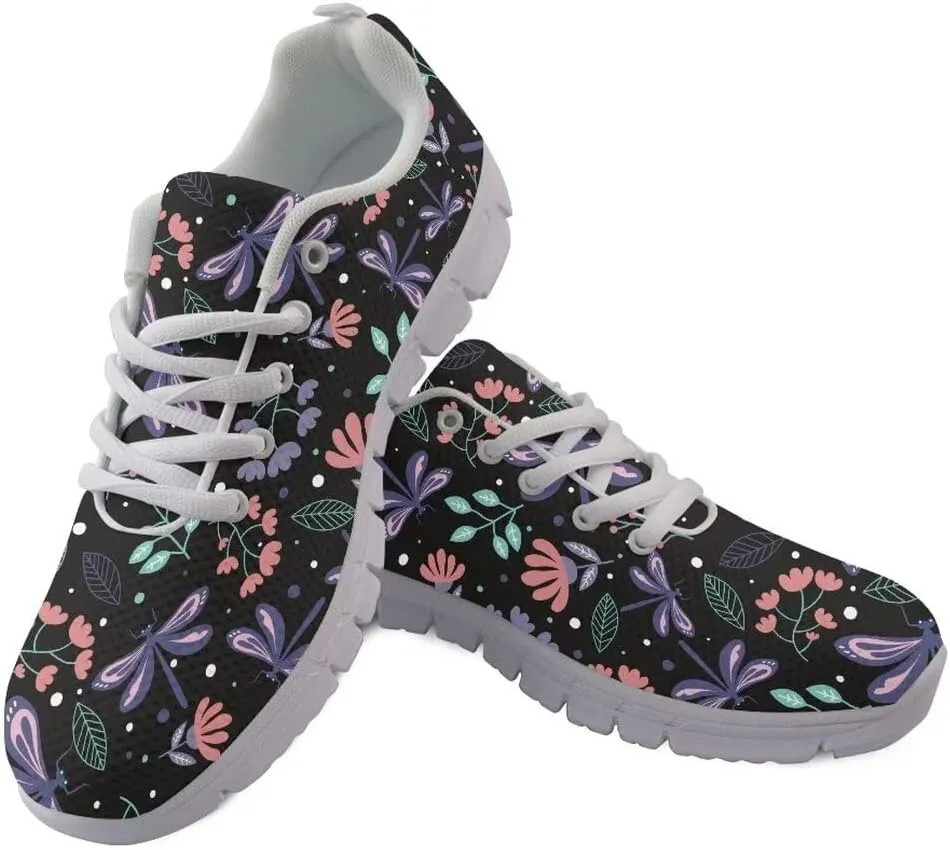Women Walking Shoes Non Slip Comfortable White Sole Lace Up Lightweight Sneaker