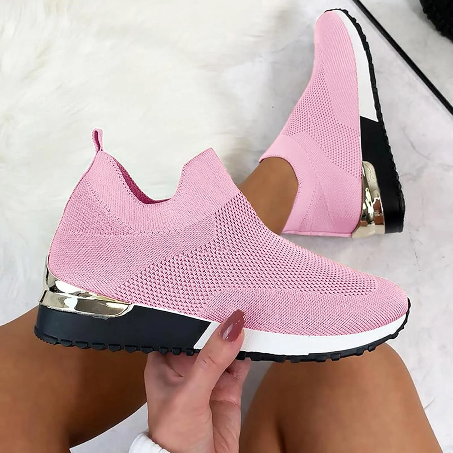Womens Black and White Running Shoes Tenis Antideslizante para Mujer De Cocina Casual Shoes for Women 2023 Womens White Fashion Sneakers High Top Tenis OrtopéDicos para Mujer Dolor En Los Pies