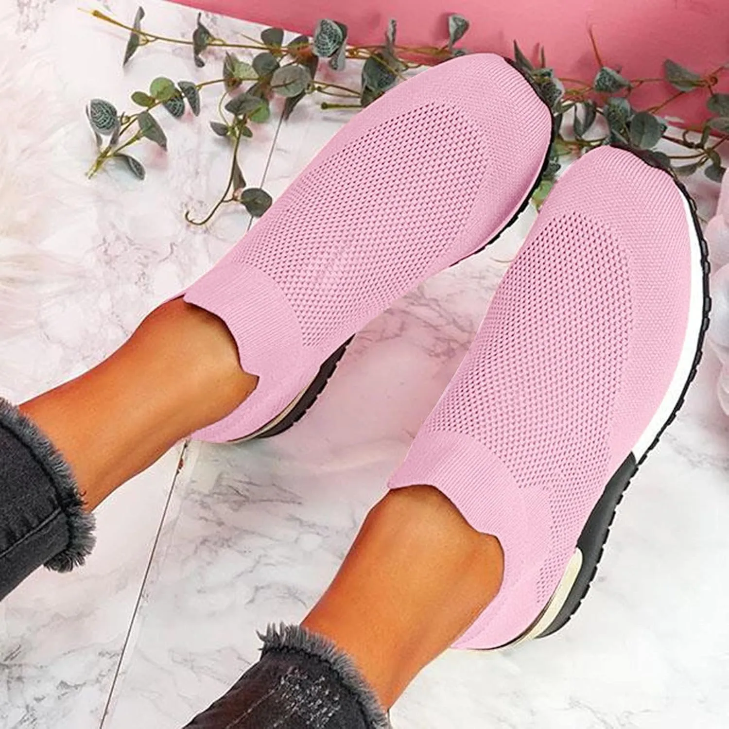 Womens Black and White Running Shoes Tenis Antideslizante para Mujer De Cocina Casual Shoes for Women 2023 Womens White Fashion Sneakers High Top Tenis OrtopéDicos para Mujer Dolor En Los Pies