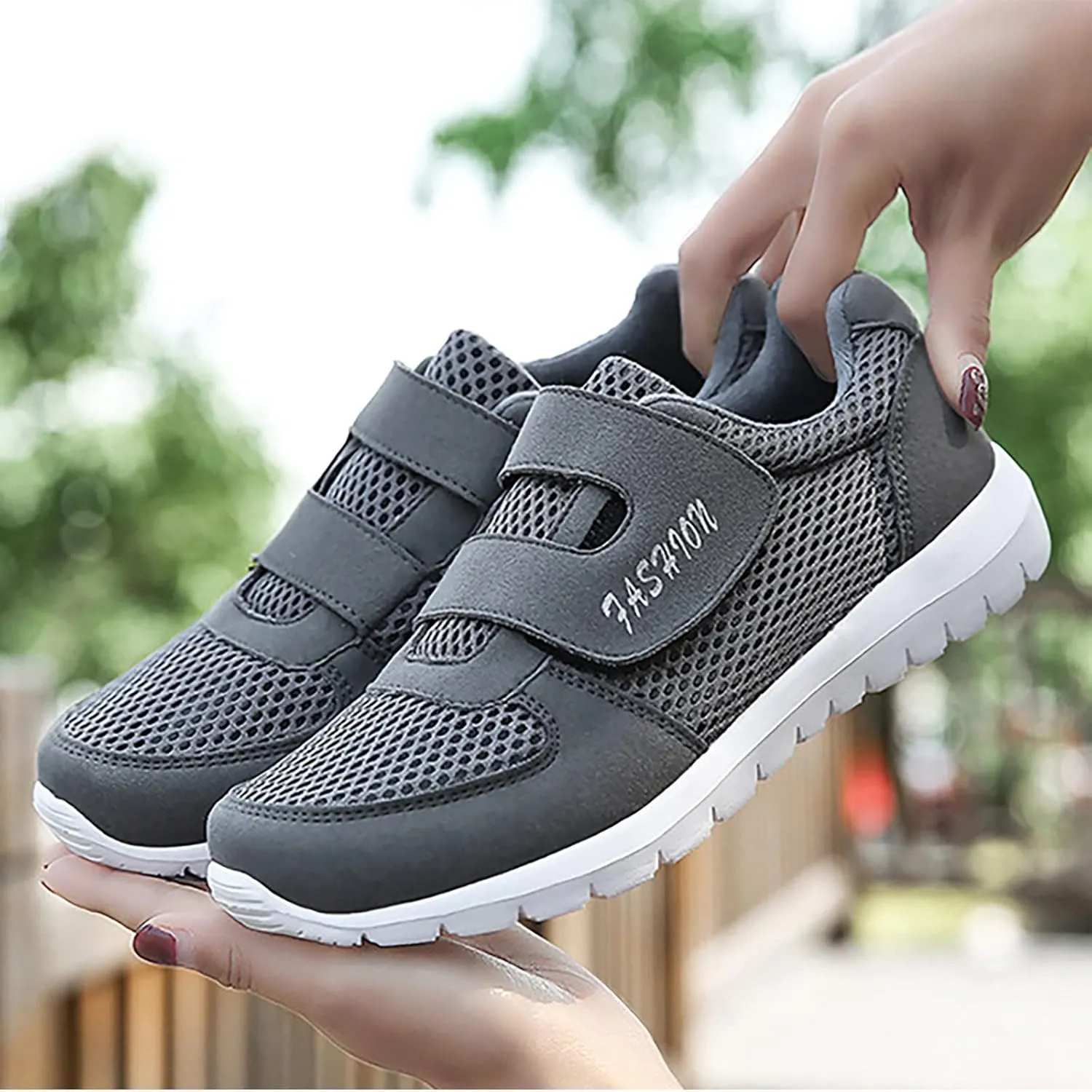 Womens Breathable Nursing Shoes Casual Breathable Slip on Orthopaedic Walking Sneakers Shoe for Elderly Women