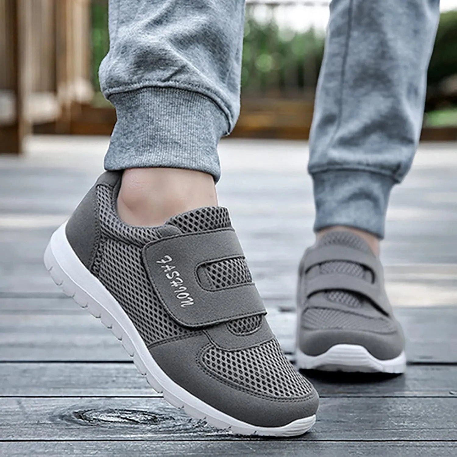 Womens Breathable Nursing Shoes Casual Breathable Slip on Orthopaedic Walking Sneakers Shoe for Elderly Women