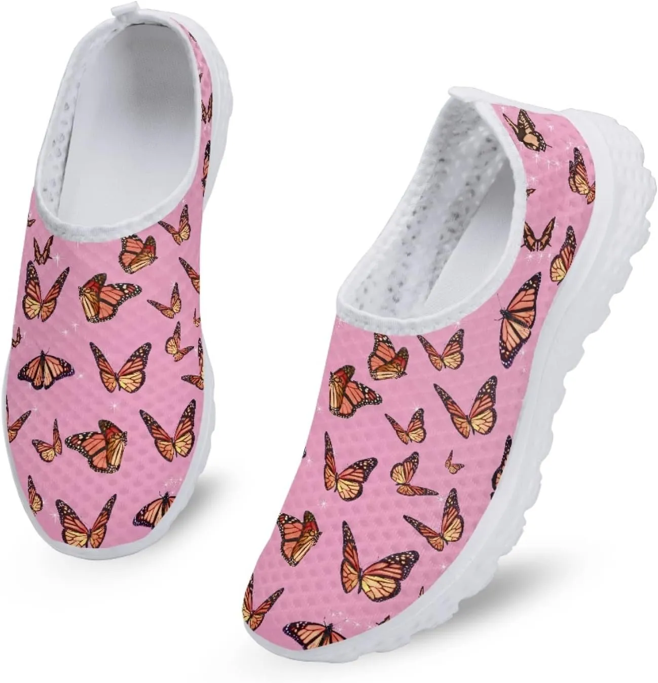 Women's Running Shoes Breathable Athletic Tennis Shoes Casual Lightweight Ladies Running Sneakers Slip On Flats Loafer