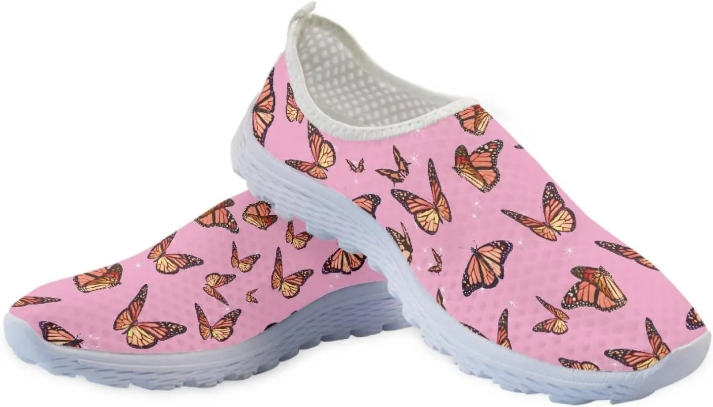 Women's Running Shoes Breathable Athletic Tennis Shoes Casual Lightweight Ladies Running Sneakers Slip On Flats Loafer