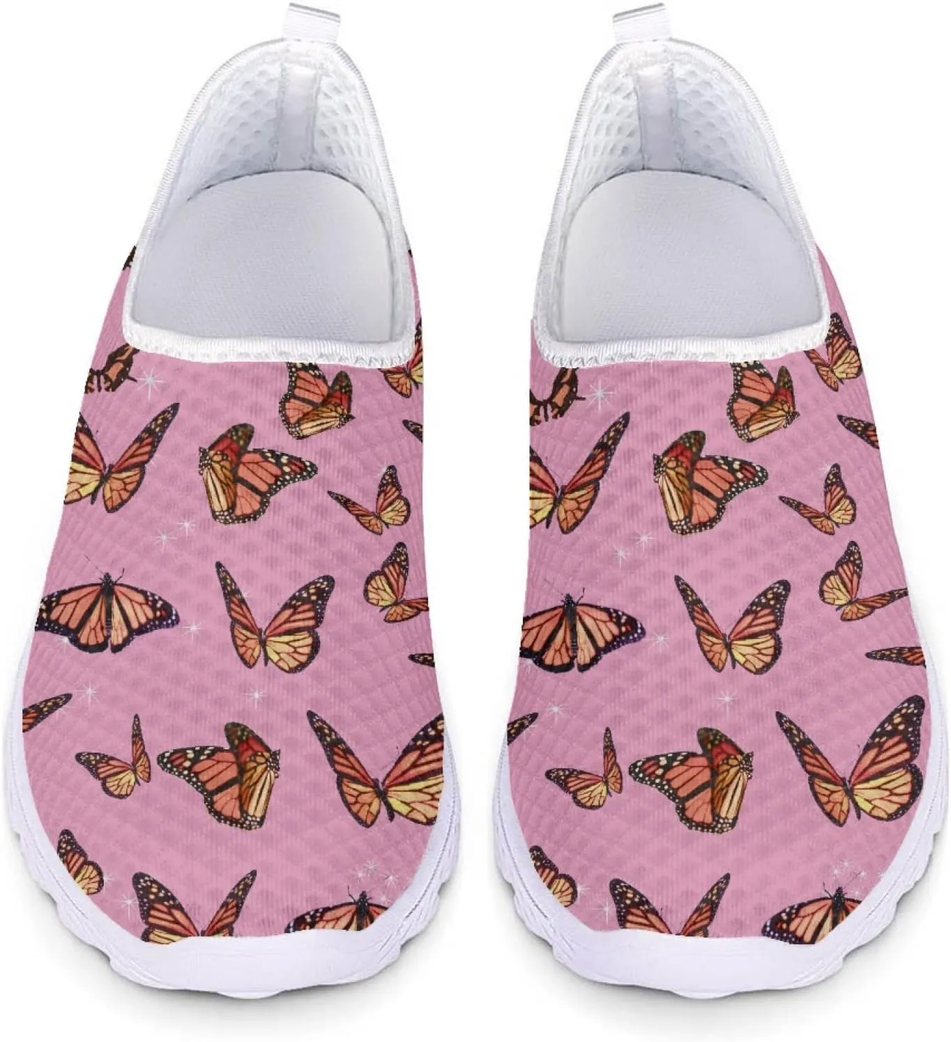 Women's Running Shoes Breathable Athletic Tennis Shoes Casual Lightweight Ladies Running Sneakers Slip On Flats Loafer