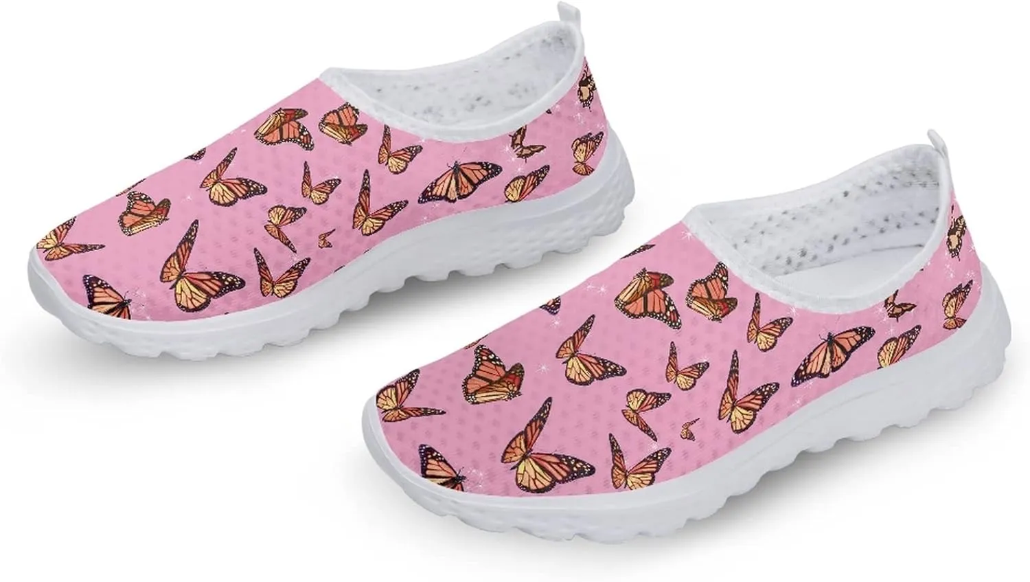 Women's Running Shoes Breathable Athletic Tennis Shoes Casual Lightweight Ladies Running Sneakers Slip On Flats Loafer