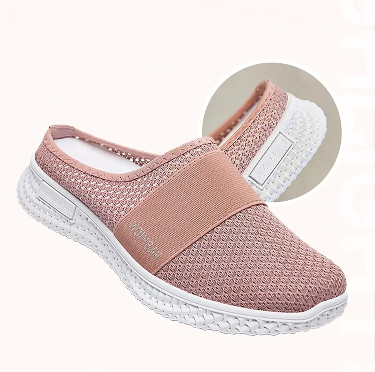Women's Slip-On Orthopedic Arch Support Backless Slip On Shoes Women Lether Woman Shoes Casual White Sneakers Slip On Tennis Shoe Loafers Casual Slip On