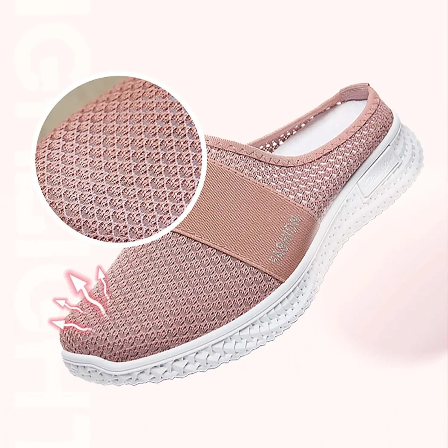 Women's Slip-On Orthopedic Arch Support Backless Slip On Shoes Women Lether Woman Shoes Casual White Sneakers Slip On Tennis Shoe Loafers Casual Slip On