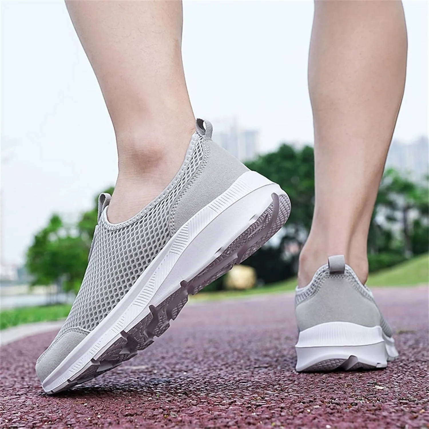 Women's Slip On Sneakers Lightweight Breathable Running Shoes for Men Dressy Woman Shoes Casual Black Sneakers Steel Toe Tennis Shoe Trainers Shoe