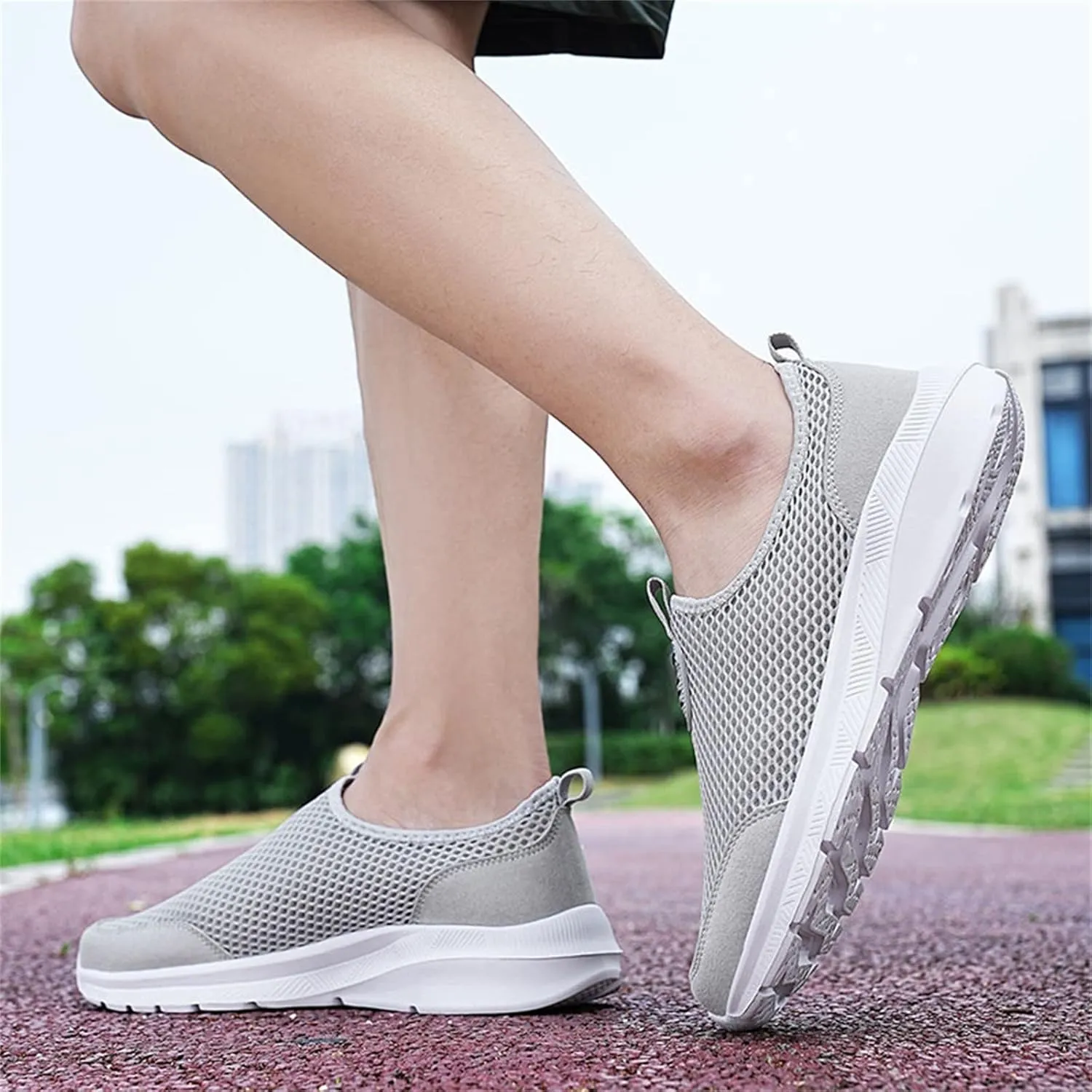 Women's Slip On Sneakers Lightweight Breathable Running Shoes for Men Dressy Woman Shoes Casual Black Sneakers Steel Toe Tennis Shoe Trainers Shoe