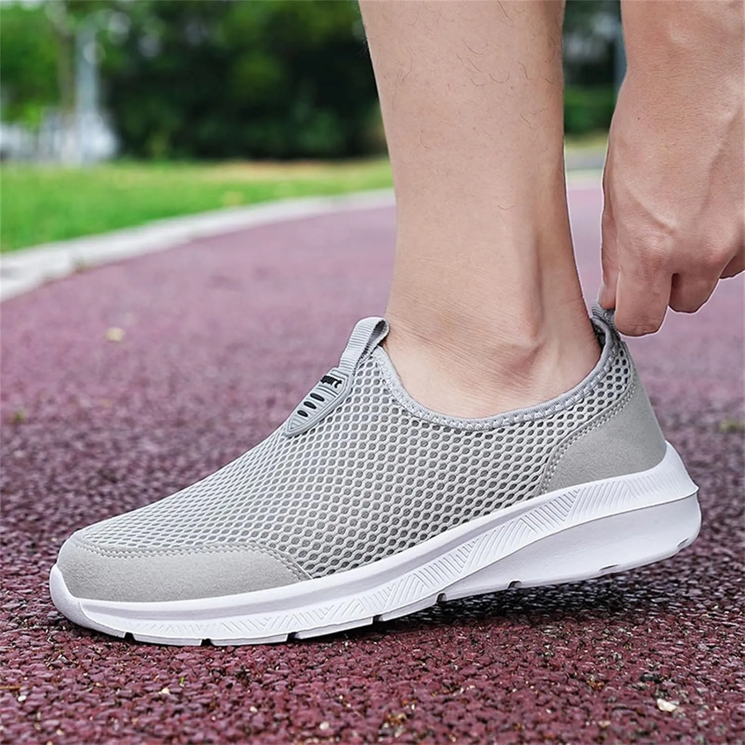 Women's Slip On Sneakers Lightweight Breathable Running Shoes for Men Dressy Woman Shoes Casual Black Sneakers Steel Toe Tennis Shoe Trainers Shoe