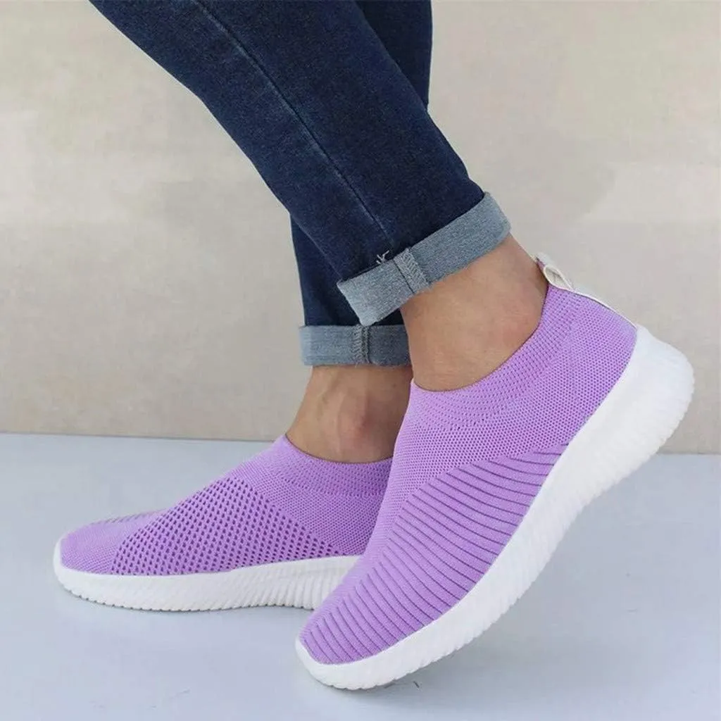 Womens Slip on Trainers Lightweight Running Walking Shoes Ladies Mesh Lightweight Breathable Sneakers