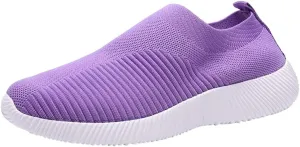 Womens Slip on Trainers Lightweight Running Walking Shoes Ladies Mesh Lightweight Breathable Sneakers