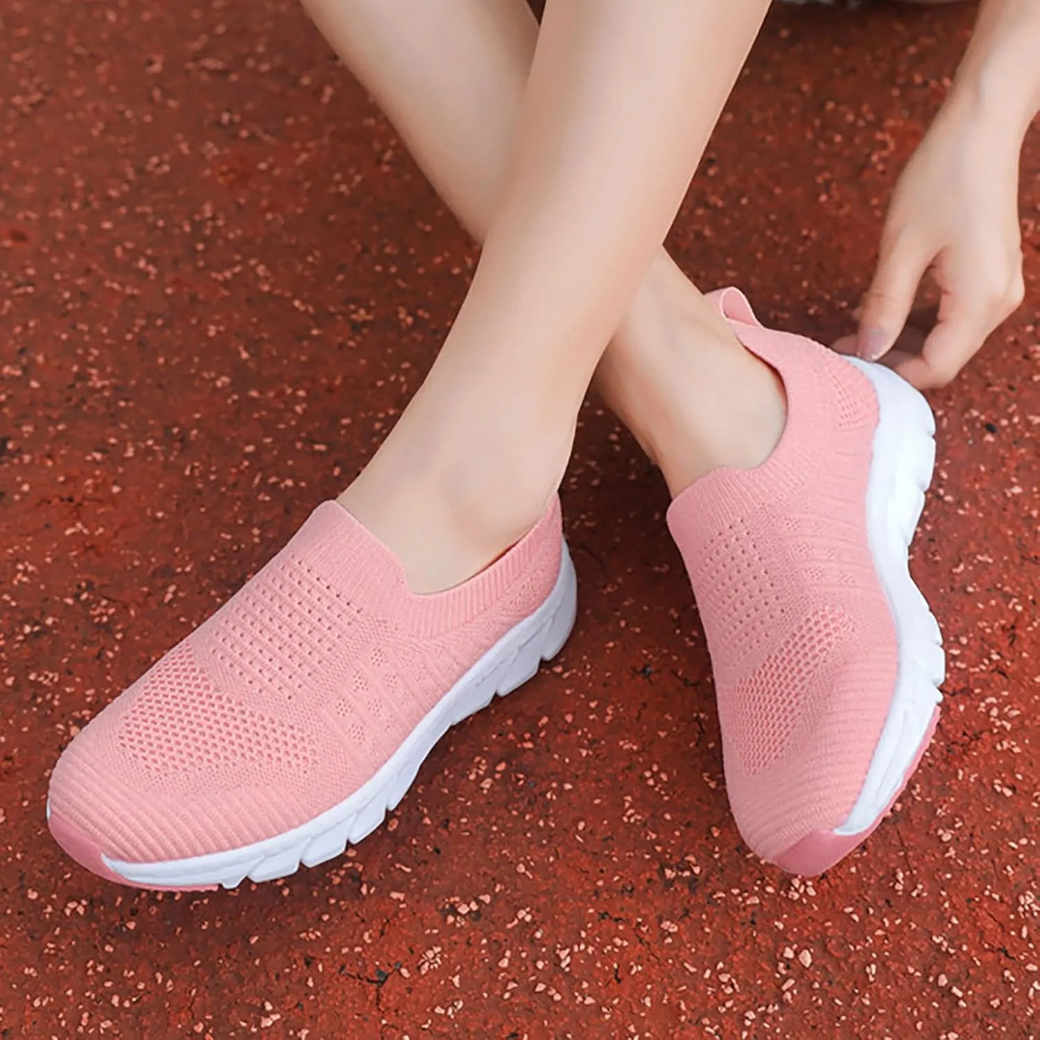 Womens Slip On Walking Shoes Lightweight Breathable Non Slip Mens Dress Shoes Lightweight Casual Work Shoes Dress Sneakers Brown Tennis Shoe Casual Loafers