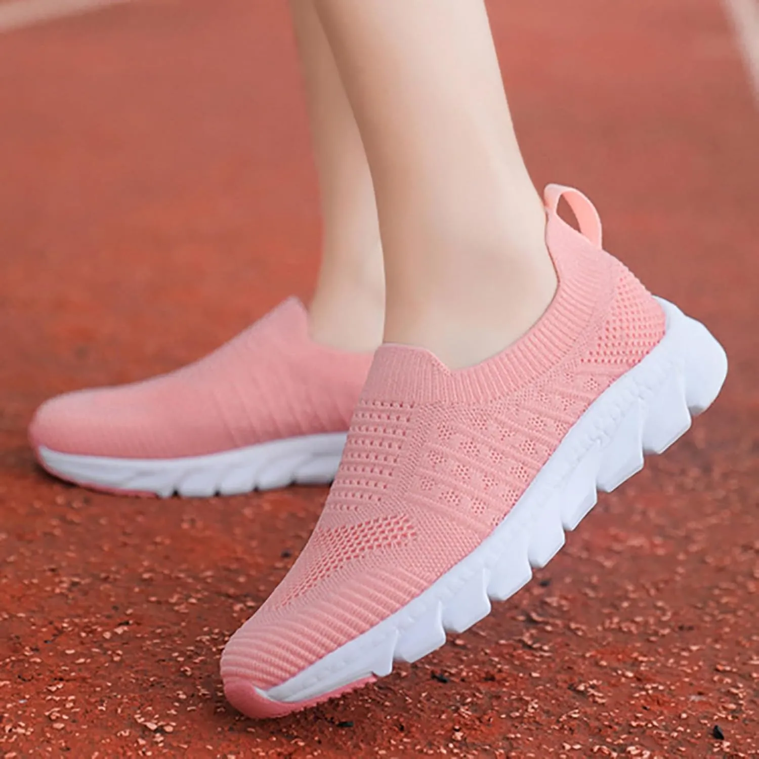 Womens Slip On Walking Shoes Lightweight Breathable Non Slip Mens Dress Shoes Lightweight Casual Work Shoes Dress Sneakers Brown Tennis Shoe Casual Loafers
