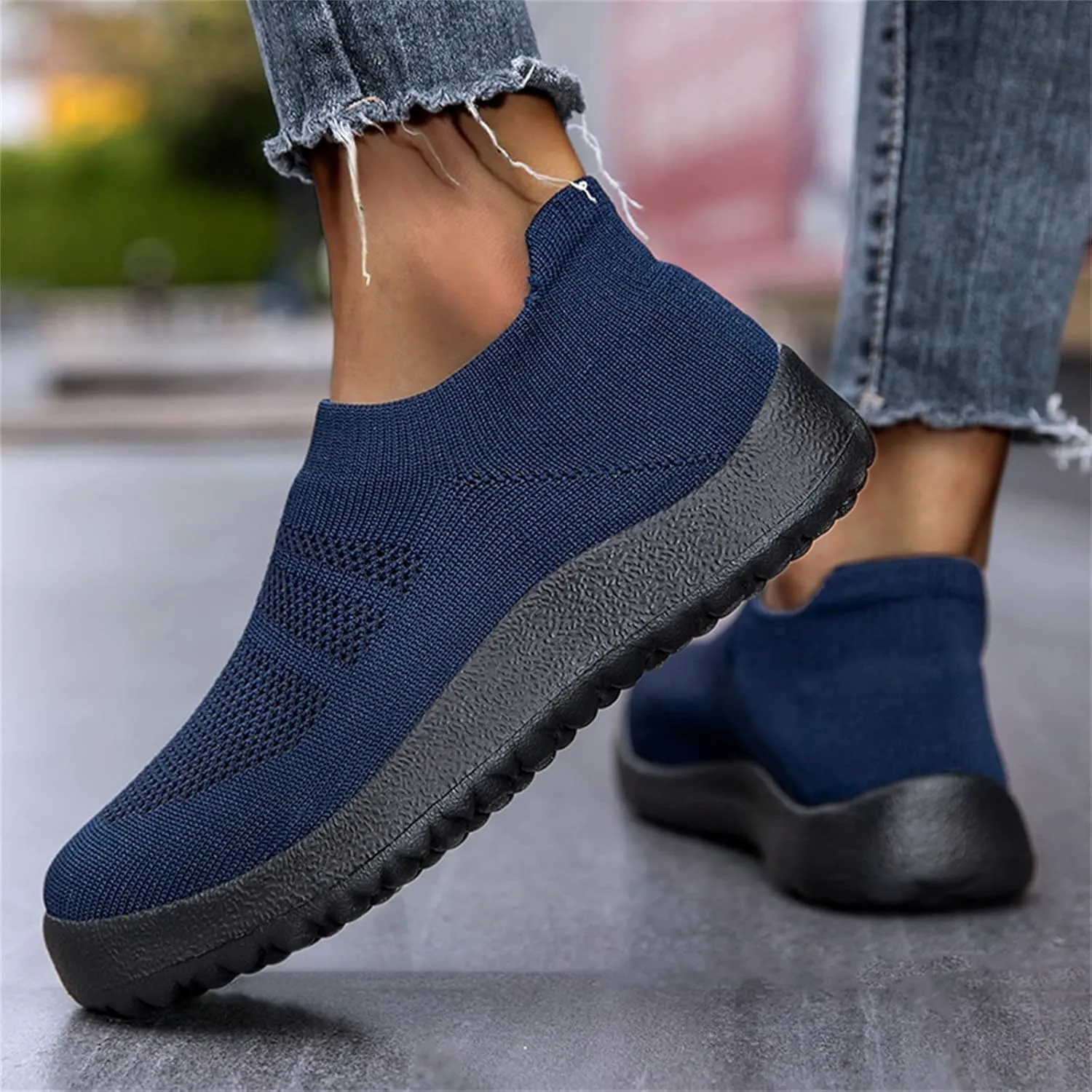 Womens Slip On Walking Shoes Non Slip Running Shoes Non Slip Work Shoes Women Comfort Men Shoes Casual Slip On Sneakers Red Tennis Shoe Loafers Casual Slip On