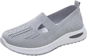 Women's Woven Orthopedic Breathable Soft Shoes Slip On Shoes Women Slip On Women's Casual Shoes Platform Sneakers Brown Tennis Shoe Loafers Casual Slip On